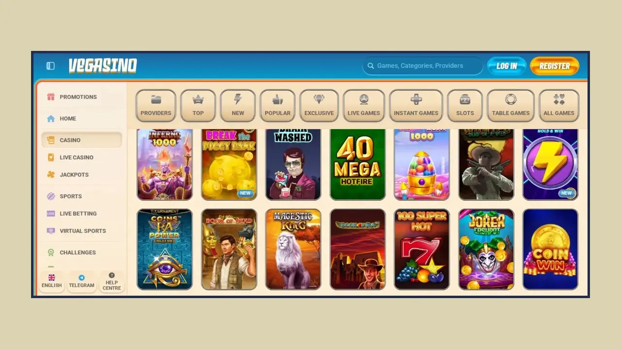 Impressioni dal gioco a Vegasino